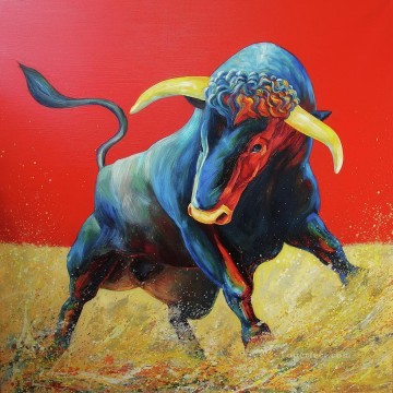 Cattle Cow Bull Painting - bull iulia ciobotaru